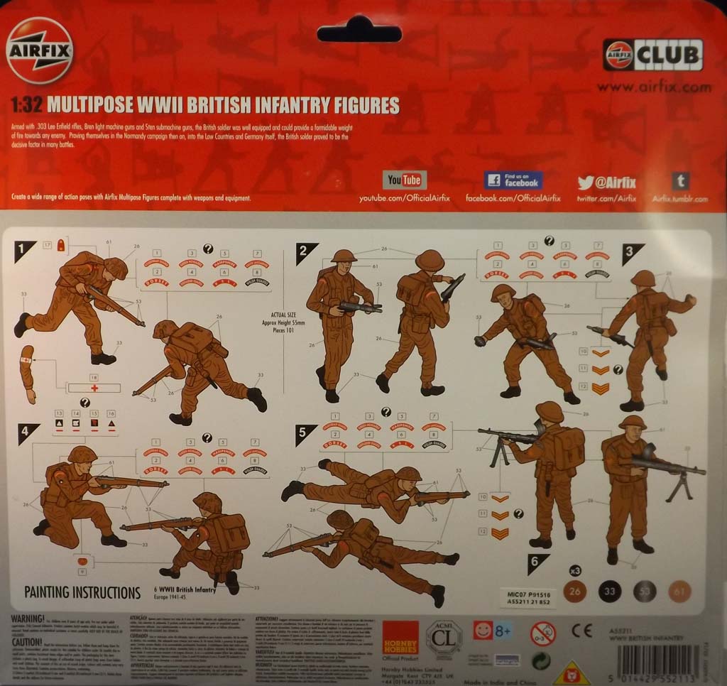 airfix multipose british infantry